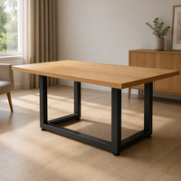 Support de table en métal noir, pièces de meubles industriels minimalistes