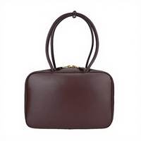 Nouveau sac fourre-tout minimaliste en cuir véritable avec bandoulière, fermeture éclair, style rétro européen et américain, personnalisé pour femmes