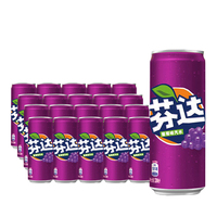 Vente en gros Fantaa Boissons gazeuses canette 330ml Orange Raisin Pêche Pomme Saveur Fruité Boissons gazeuses boisson