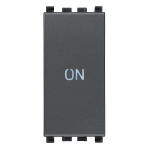 Push <b>Button</b> Switch 1P <b>NO</b>+NC 10A Grey With ON Symbol - Product Image 1