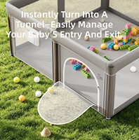 Parc pour bébé moderne en métal, pliable en un clic, pour intérieur/extérieur, doux pour la peau, sécurisé, anti-collision, différentes tailles