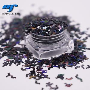 Trang Trí Halloween Polyester Lấp Lánh Ba Chiều Hình Con Dơi Màu Đen Lấp Lánh Cho Đồ Thủ Công - Product Image 2