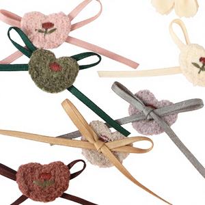 Lazo de Felpa con Forma de Flor de Amor de <span class=keywords><strong>2</strong></span>*6cm, en Existencia, <span class=keywords><strong>para</strong></span> Accesorios <span class=keywords><strong>para</strong></span> el Cabello, Decoración de Ropa Infantil, Venta al por Mayor de Fábrica - Product Image 3