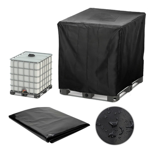 BEELAND 275 gallons réservoir d'eau housses <span class=keywords><strong>de</strong></span> <span class=keywords><strong>protection</strong></span> noir jardin étanche IBC fourre-tout pour <span class=keywords><strong>1000L</strong></span> - Product Image 1
