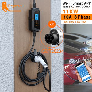 <span class=keywords><strong>Cargador</strong></span> Portátil <span class=keywords><strong>para</strong></span> Vehículos Eléctricos Feyree 22KW 32A Trifásico Tipo 2 con Control por App WiFi, Caja de Carga EVSE, Estación de Carga <span class=keywords><strong>para</strong></span> <span class=keywords><strong>Coche</strong></span> Eléctrico - Product Image 6