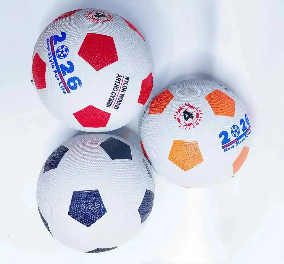 China rubber Football Ball supplier factory price Promotion Rubber High Bounce size 4 soccer ball