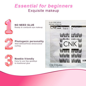 Aoshiman – Faux cils PBT <span class=keywords><strong>sans</strong></span> colle, <span class=keywords><strong>sans</strong></span> colleurs, avec bande en <span class=keywords><strong>coton</strong></span> <span class=keywords><strong>plastique</strong></span>, lot de 6, pour des yeux plus grands et un regard éclatant et attrayant - Product Image 3