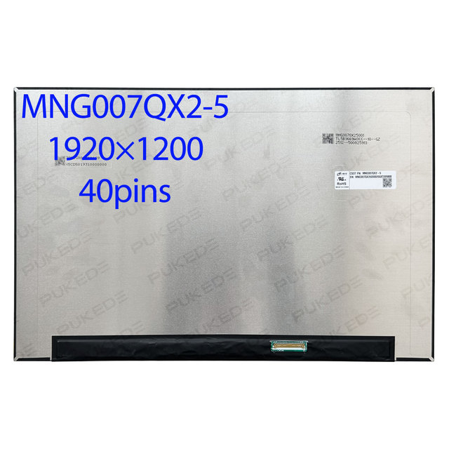 16.0" Inch Laptop LCD Screen MNG007QX2-5 WUXGA 1920X1200 IPS Display Panel Matrix Replacement EDP 40Pins