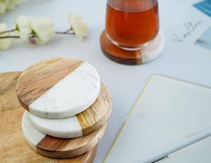 Wholesale Custom Plain Unfinished Blanks Acacia Wood Bamboo <b>Pallet</b> Coasters square Round Wooden coaster <b>for</b> Drinks - Product Image 5