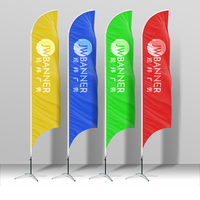 Publicité sportive extérieure Panneau de drapeau ouvert simple face personnalisé Drapeau en forme de larme personnalisé d'excellente qualité