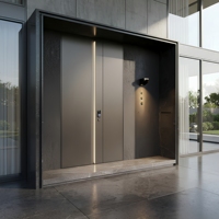 Puerta Principal de Aluminio Kalaishi, Antioxidante, Impermeable, de Seguridad, Aislamiento Térmico, para Exteriores, Puerta Principal de Villa