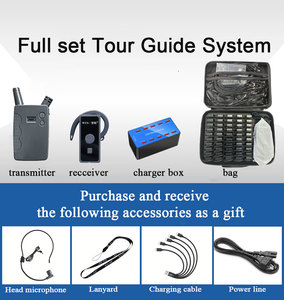 Système de guide touristique sans fil, autonomie de 36 heures, portée de 300 m, 999 canaux, casque discret pour visites d'usines et de musées - Product Image 5