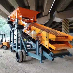 Machine portative d'écran vibrant de sables du WKD-20 20m3/h de tambour de trommel de rivière avec 2 couches de tamis - Product Image 5