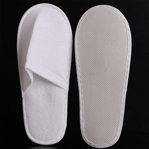 Pantuflas Blancas de Terciopelo de Alta Calidad para Hotel <span class=keywords><strong>Marriott</strong></span> - Product Image 3