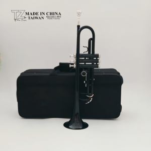 <span class=keywords><strong>Trompette</strong></span> Bb noire <span class=keywords><strong>à</strong></span> 3 pistons, instrument en laiton professionnel, vente en gros du fabricant - Product Image 3