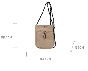 2026 <strong>Simple</strong> <strong>Mobile</strong> Phone <strong>Bag</strong> for Women Thin Drawstring Canvas Crossbody <strong>Bag</strong> Versatile Mini One-shoulder Coin Wallet - Product Image 2