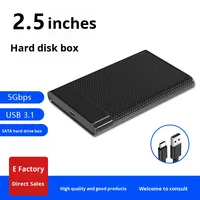 Produsen Grosir Casing Hard Drive Eksternal USB3.1 2.5 inci Kabel Data Penutup Geser Tipe-C Kompatibel Laptop Plastik