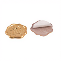 Autocollants de sceau de cire autocollants personnalisés avec logo personnalisé en or, matériau PVC imperméable pour l'utilisation de bougies et les enveloppes