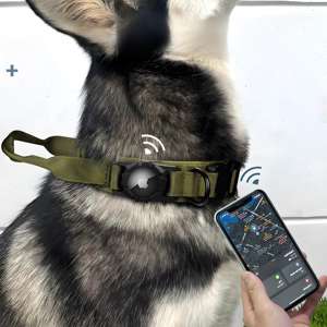 <span class=keywords><strong>Collar</strong></span> de mascota GPS impermeable de actualización de lujo con soporte AirTag <span class=keywords><strong>Collar</strong></span> de entrenamiento de perro con rastreador de mango de Control cómodo - Product Image 2