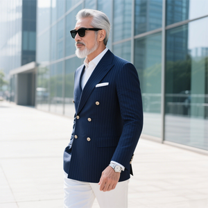 Veste à Carreaux Personnalisée pour Homme 20250808125, Noir à Rayures Blanches, Manches Longues, Coupe Régulière, Taille XXXL - Product Image 4