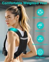 Gilet lesté pour femmes et hommes, 8-20 lb, en néoprène, garni de sable de fer, poches de rangement, bande réfléchissante, sangles réglables