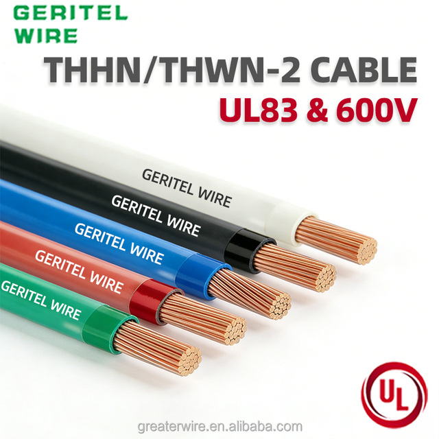 China Supplier Heat Resistant 600V PVC THHN Stranded Wire 3.5mm2 Pure Copper Conductor for Philippines Building Projects