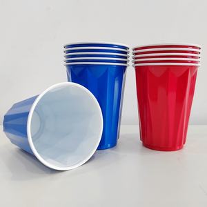 Gobelets de fête rouges certifiés BRC BSCI, gobelets jetables de 16 oz, plastique écologique pour supermarché - Product Image 2