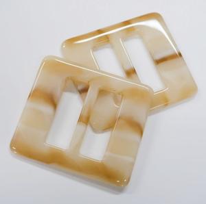 Hebilla de cinturón de resina multicolor con flores mixtas de forma irregular y extraña, hebilla de cinturón de moda de 3 velocidades, hebilla Wingcoat - Product Image 4