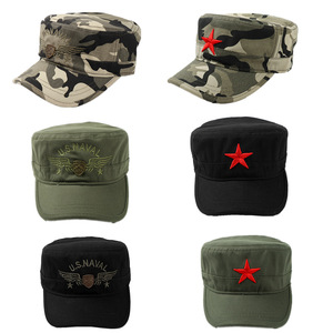 Gorra táctica para exteriores, estilo militar de camuflaje con estrella roja bordada, sombrero de algodón transpirable para hombres y mujeres adultos - Product Image 1