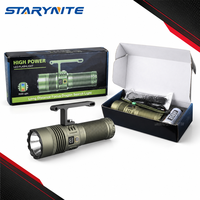 Lampe torche LED rechargeable 13500LM, étanche IP67, zoomable, portée 1000m, lampe de chasse tactique avec batterie 32000mAh, USB Type-C