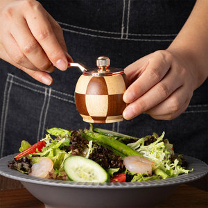 FLYWOD Macina Spezie da Cucina in Legno di Acacia, Macina Sale e Pepe a Scacchiera in Legno di Acacia - Product Image 3