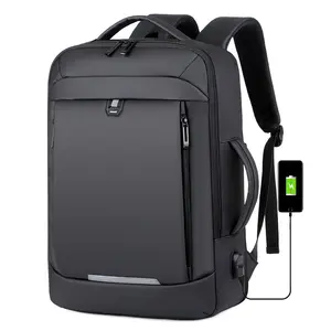 school notebook water resist nylon fashion stylish outdoor black women travel laptop backpack with usb charging