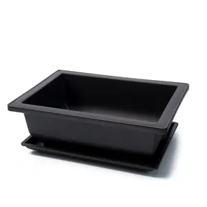 Vendita calda Multi-Size Mini rettangolo quadrato decorazione del giardino Bonsai plastica viola vasi di argilla per piante vaso di fiori giardino