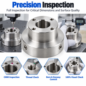 ชิ้นส่วนฮับขับเคลื่อนแบบมีกุญแจทำจากสแตนเลส 303 ผลิตด้วยเครื่อง CNC ตามสั่ง พร้อมการเคลือบผิวแบบพาสซิเวท สำหรับสายการผลิตบรรจุภัณฑ์อาหาร - Product Image 4
