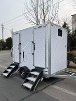 Remorque de toilettes mobile de luxe USA à 2 postes, norme AU, pour extérieur, remorque de salle de bain, remorque de toilettes portables