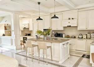 Meuble luxe personnalisé laqué double évier îlot armoires de cuisine armoire de cuisine design moderne/armoire de cuisine - Product Image 5