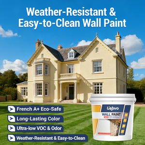 Pintura Ecológica <span class=keywords><strong>para</strong></span> Paredes Exteriores con Recubrimiento Líquido, Ultra Bajo en COV, Fácil de Limpiar, Aplicación con Brocha, Tinta <span class=keywords><strong>para</strong></span> Paredes - Product Image 4