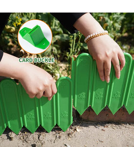 Decorative Heat Treated White <b>Plastic</b> Garden Fence Panels Durable Garden Border <b>Edging</b> Waterproof Rot Proof Easy Interlocking - Product Image 3