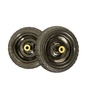 10-Inch Pu Foam Tire Solid Airless Wheel For Garden <b>Tools</b> And <b>Vehicles</b> Max Load 100Kg Black Universal - Product Image 5