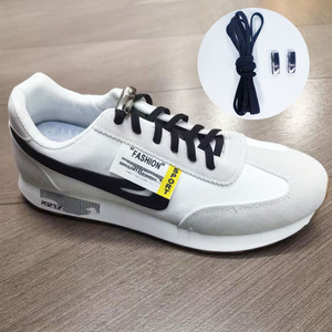 Bán buôn phẳng đàn hồi Giày ren trong màu sắc khác nhau từ khóa thiết kế không có Tie Dây giày làm bằng polyester bền - Product Image 5