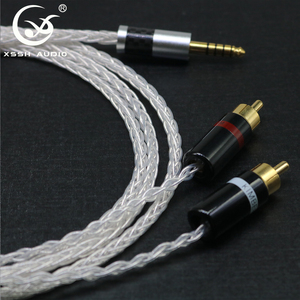 Câble audio auxiliaire 8 cœurs plaqué argent <span class=keywords><strong>HIFI</strong></span>, diamètre 3,8 mm, 4,4 mm vers 2 RCA, extension DIY/OEM personnalisable, câble audio et vidéo - Product Image 5