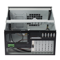 Casing PC Industri Mini ATX Putih 4.5u untuk Komputer, Dapat Dipasang di Dinding, Casing Server dengan Layar Sentuh LCD 17.45 inci, Chassis 4.5u