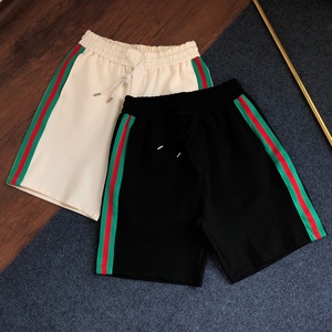 Pantalones cortos deportivos vintage a rayas GU CCI de alta calidad, modernos, casuales, transpirables, 100% algodón, holgados, para hombre. - Product Image 2