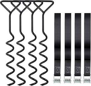 Set Ayunan Pasak Tanah Spiral Sistem Tie Down Tugas Berat/Jangkar Trampolin - Product Image 1