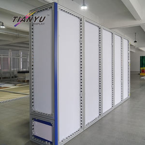 Blue Tradeshow Stan sepatu Display dinding solusi desain Stan rakitan mudah Expo Display stan pameran berdiri dengan kain - Product Image 2