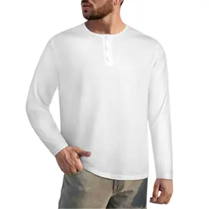 Hochwertige individuell bedruckte Herren-T-Shirts Polyester Elasthan einfarbige T-Shirts mit langen Ärmeln