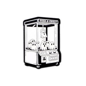 Bros Pin Mesin Cakar Hantu Lucu dan Imut, Aksesoris Pakaian dari Paduan Seng Cor Kartun - Product Image 6