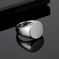 Bague Vierge Tendance en Acier Inoxydable Argent Plaqué Or avec Logo Personnalisé pour Hommes et Femmes