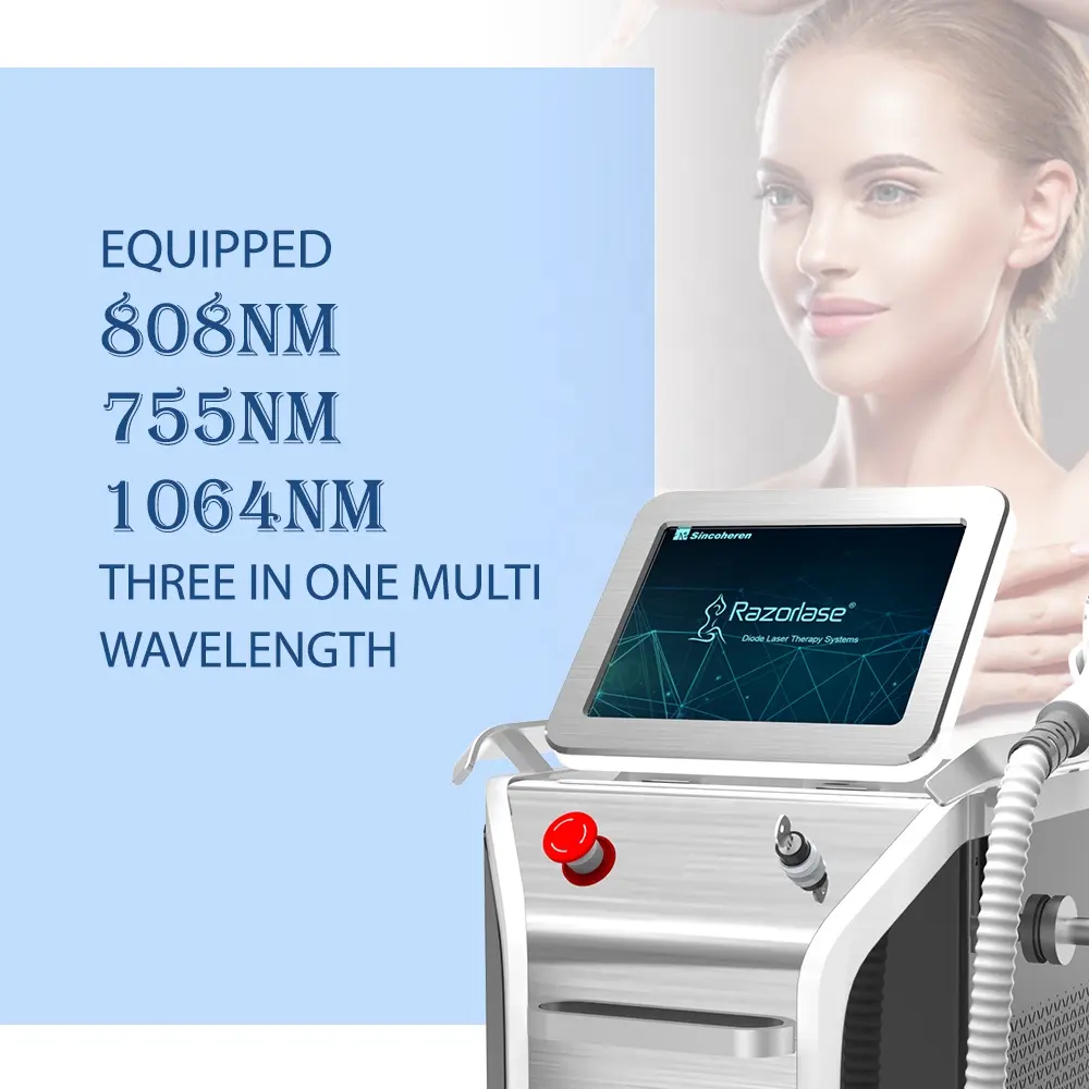 Ideias de produto novo, alta potência 2000w refrigerar 808 máquinas a laser do diodo removedor de pelos 755 laser alexandrite