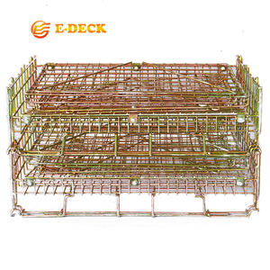 Jaula de plataforma de solución de almacenamiento de almacén duradera apilable de acero resistente para estanterías de almacén - Product Image 6